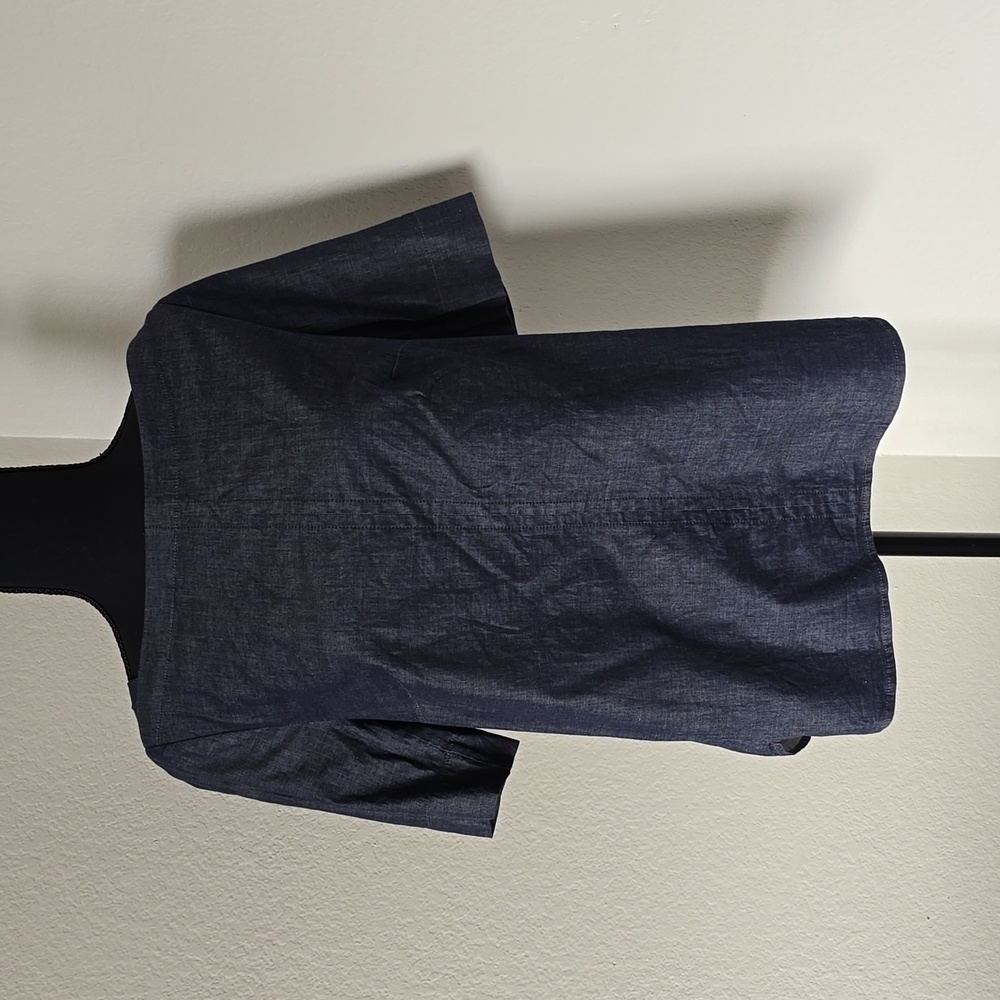 Ann Taylor square neck denim top Size M